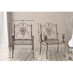 Ensemble de 2 chaises de jardin du Pendjab bronze