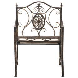 Ensemble de 2 chaises de jardin du Pendjab bronze