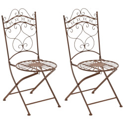 Ensemble de 2 chaises Indra brun antique