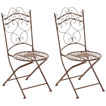 Ensemble de 2 chaises Indra brun antique