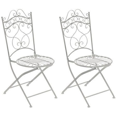 Ensemble de 2 chaises Indra blanc antique