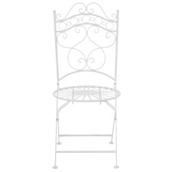 Juego de 2 sillas para jardín Indra plegables Blanco