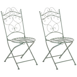 Ensemble de 2 chaises Indra vert antique