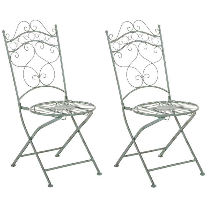 Ensemble de 2 chaises Indra vert antique