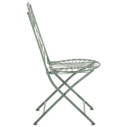 Juego de 2 sillas para jardín Indra plegables Verde antiguo