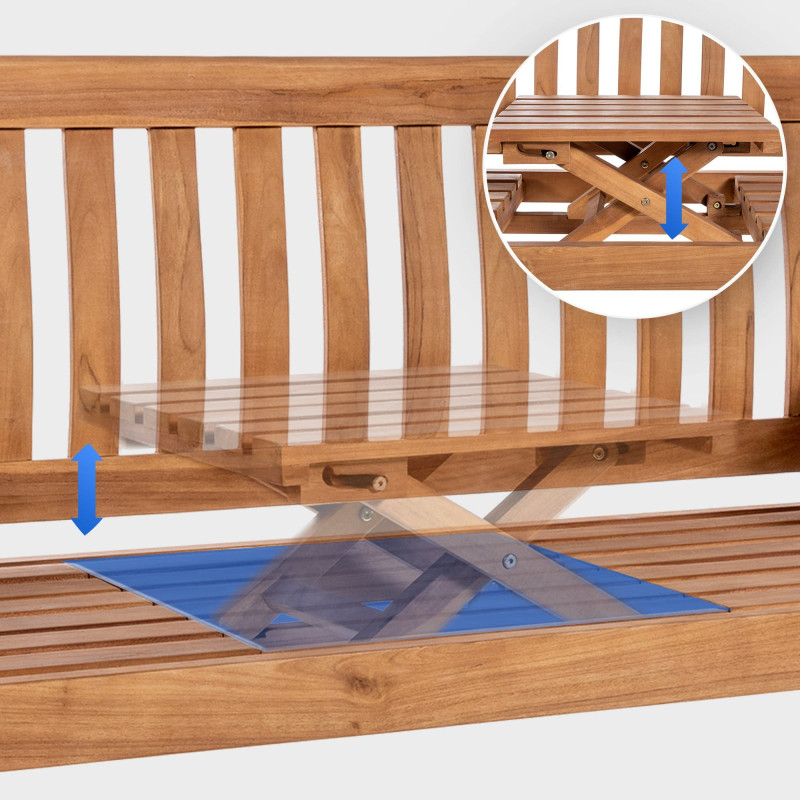 Banc en teck Orlando 150 cm teck