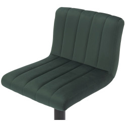 Lot de 2 tabourets de bar Jamie velours vert