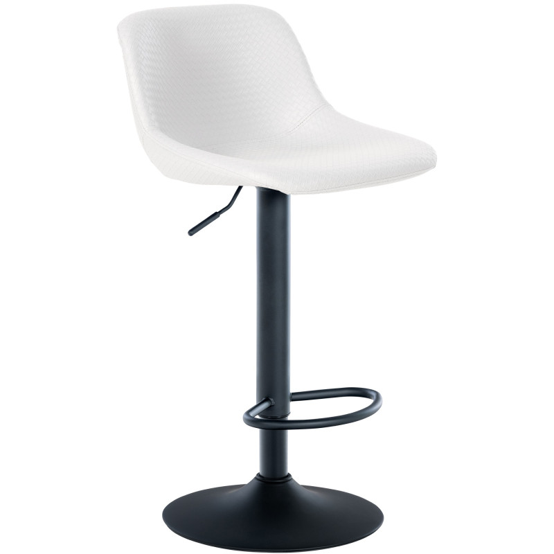 Tabouret de bar Loft simili cuir blanc