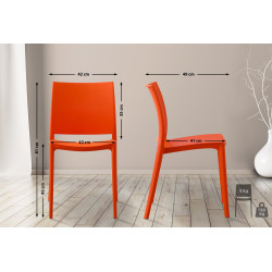 Chaise Meton orange
