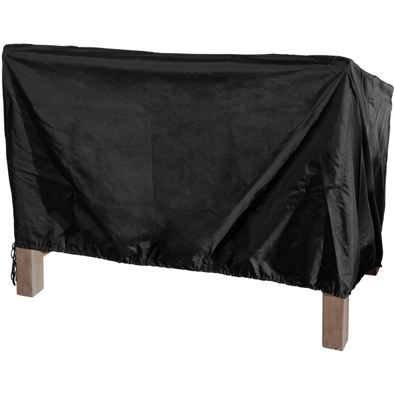 Housse pour banc de jardin de 120 cm, noire