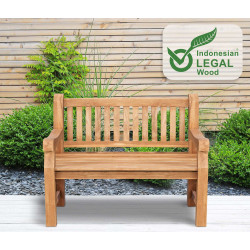 Banc en teck Jackson 120 cm avec housse teck