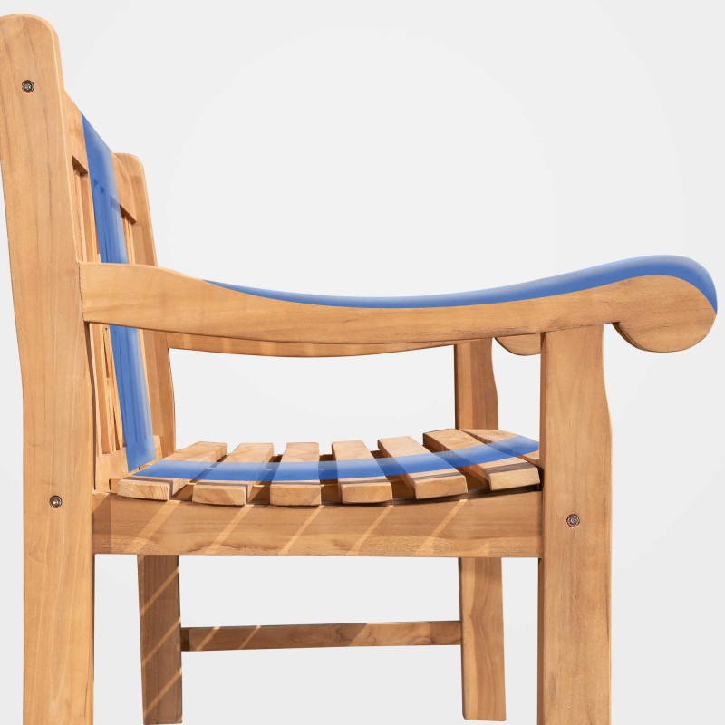 Banc en teck Florida 120 cm avec rev?tement en teck