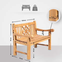 Banc en teck Florida 120 cm avec rev?tement en teck