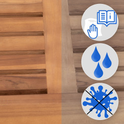 Banc en teck Halden 120 cm avec rev?tement en teck