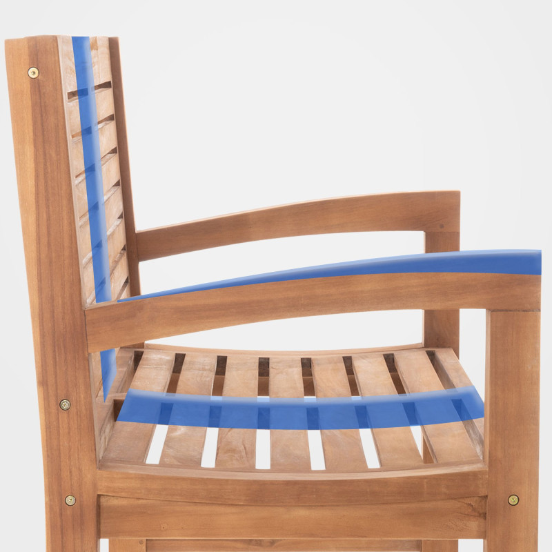 Banc en teck Halden 120 cm avec housse teck