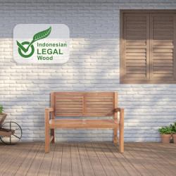 Banc en teck Halden 120 cm avec housse teck