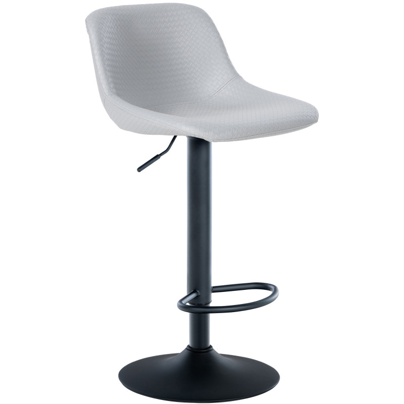 Tabouret de bar Loft simili cuir gris