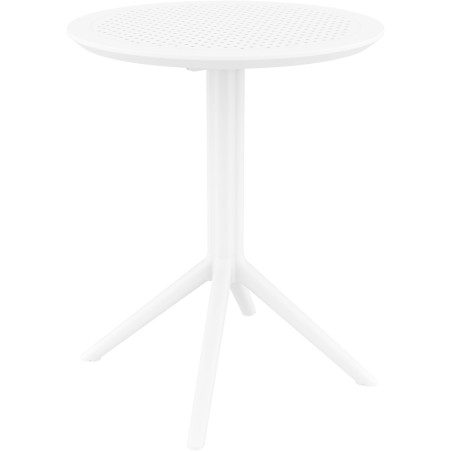 Table pliante ronde blanche Sky