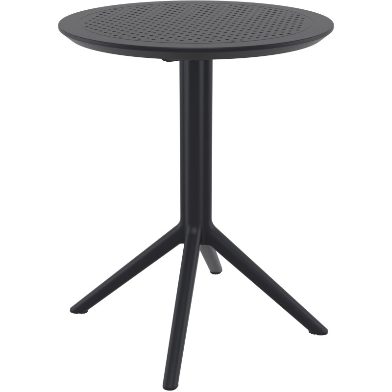 Table pliante ronde noire Sky