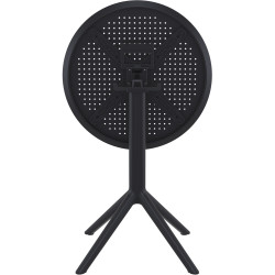Table pliante ronde noire Sky