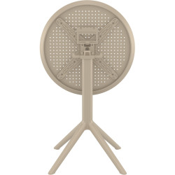 Table pliante ronde Sky taupe