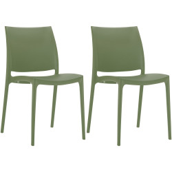 Ensemble de 2 chaises Maya olive