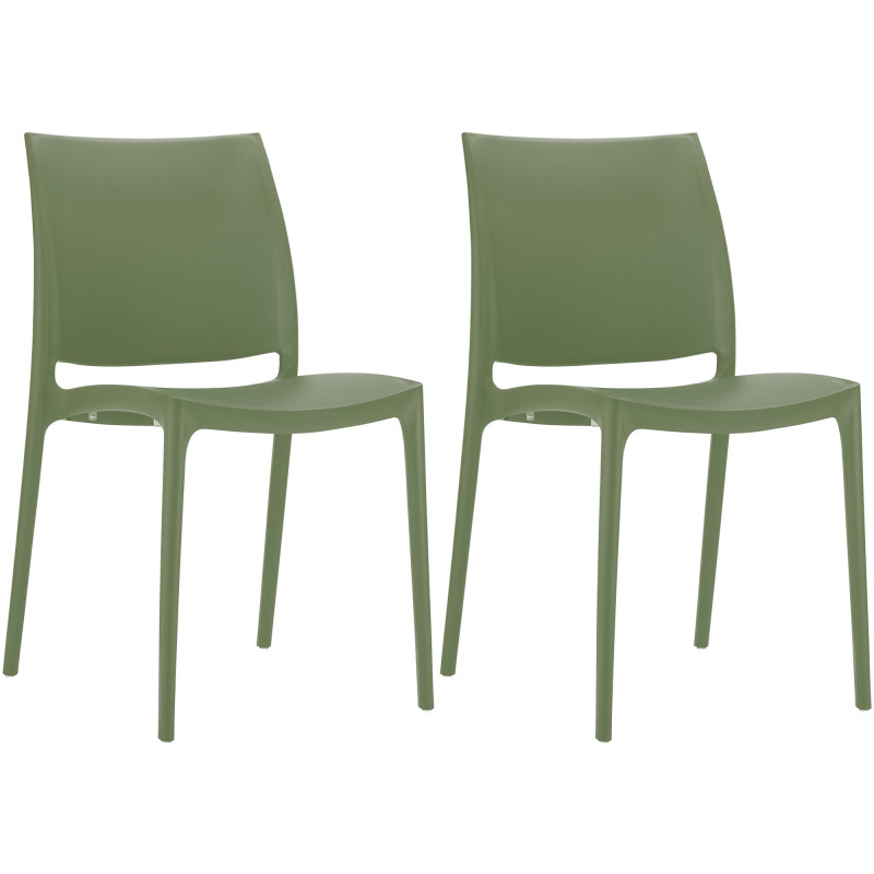 Ensemble de 2 chaises Maya, olive