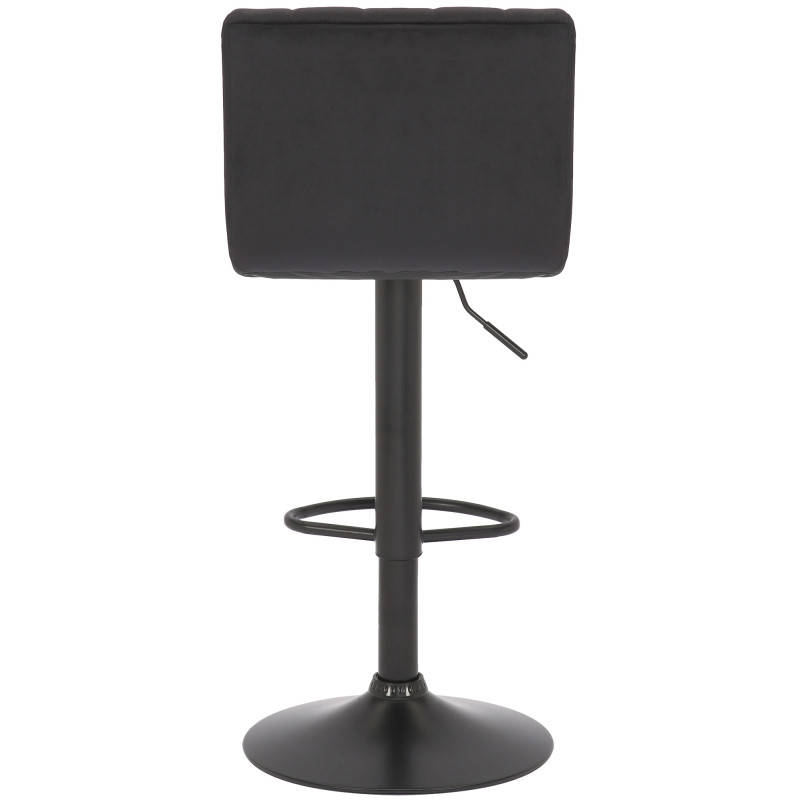 Lot de 2 tabourets de bar Jamie velours noir