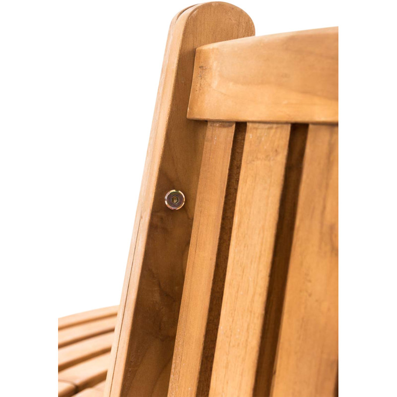 Banc semi-circulaire Leming, 200 cm teck