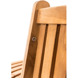 Banc semi-circulaire Leming, 250 cm teck