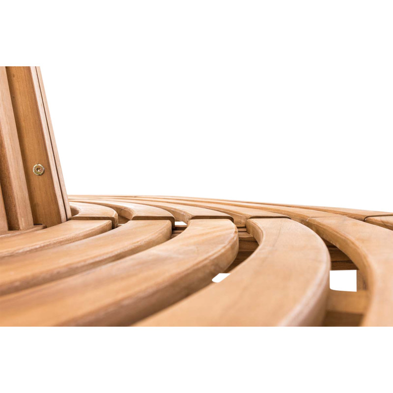 Banc semi-circulaire Leming, 250 cm teck
