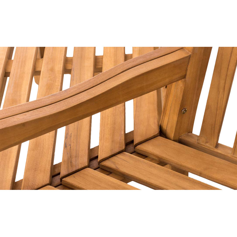 Banc Kenna avec accoudoirs, semi-circulaire, 200 cm teck