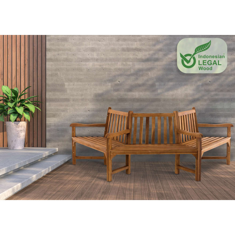 Banco semircircular Kenna para árboles 250 cm