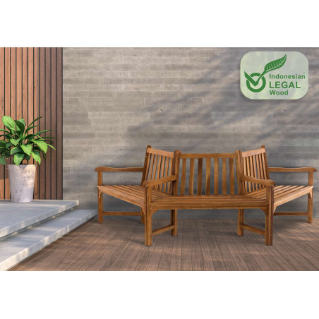 Banco semircircular Kenna para árboles 250 cm