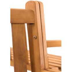 Banc Kenna avec accoudoirs, semi-circulaire, 250 cm teck