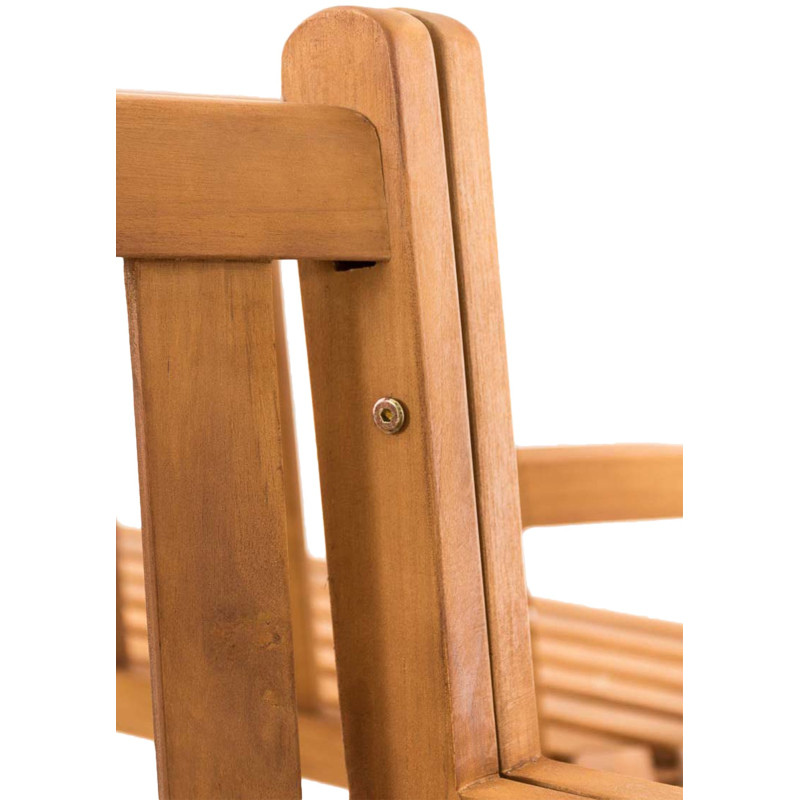 Banc Kenna avec accoudoirs, semi-circulaire, 250 cm teck