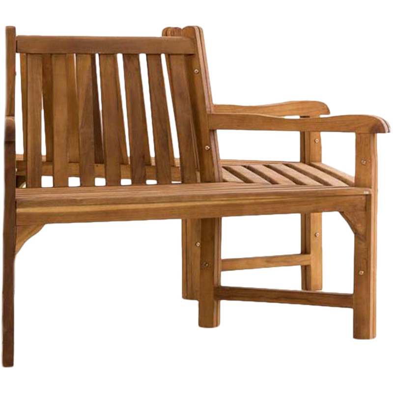 Banc Kenna avec accoudoirs, semi-circulaire, 250 cm teck