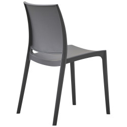 Tabouret de bar Laurel, similicuir, noir/gris