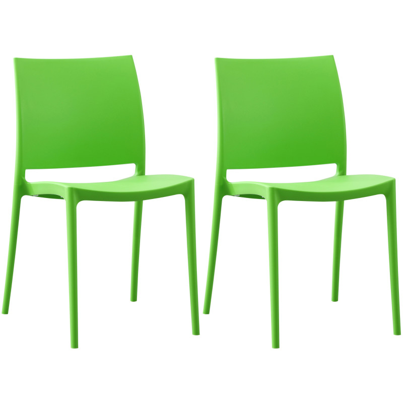 Ensemble de 2 chaises Meton vert