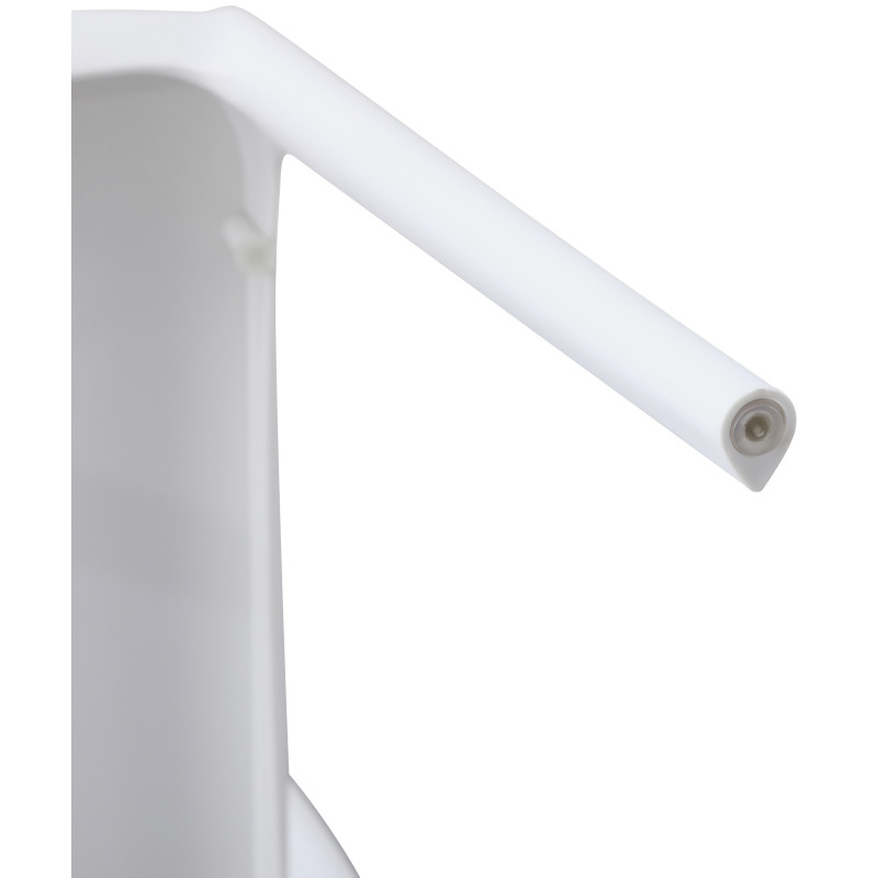 Tabouret de bar Laurel, similicuir, blanc/gris