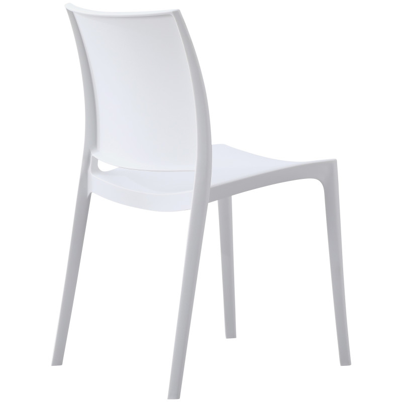 Tabouret de bar Laurel, similicuir, blanc/gris