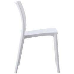 Tabouret de bar Laurel, similicuir, blanc/gris
