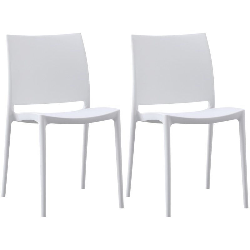 Ensemble de 2 chaises Meton blanc
