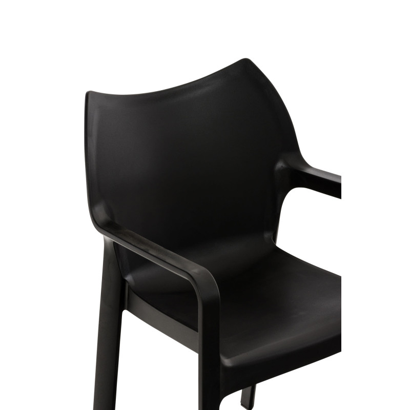 Ensemble de 4 chaises Diva noir