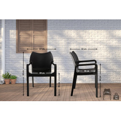 Ensemble de 4 chaises Diva noir