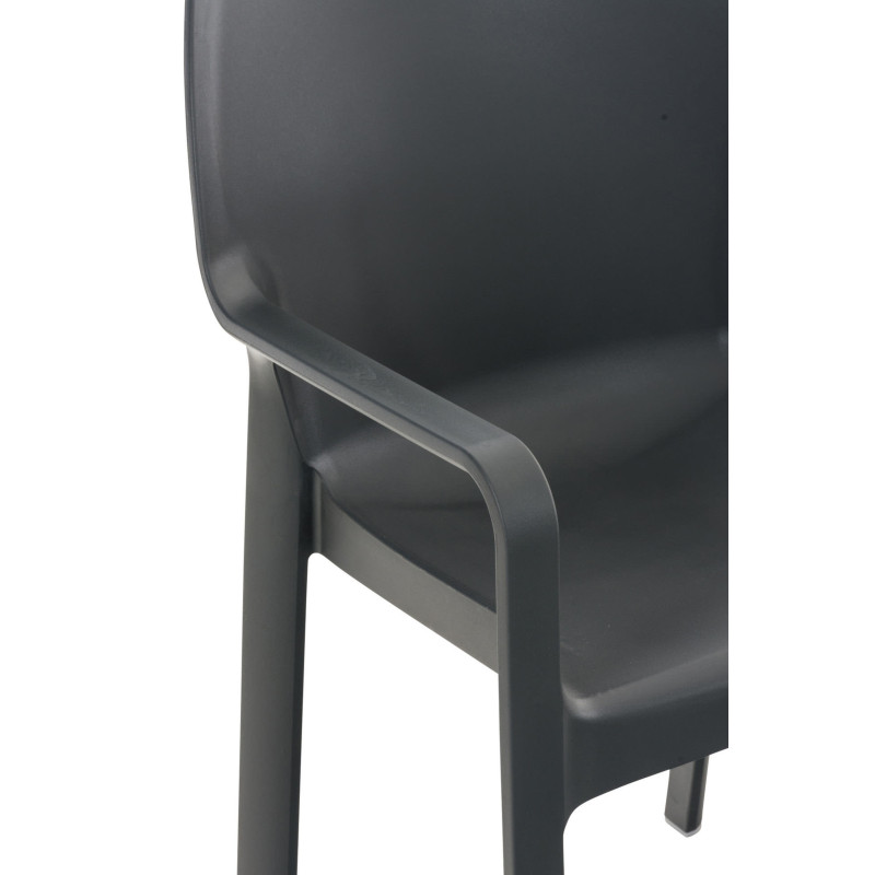 Ensemble de 4 chaises Diva gris foncé