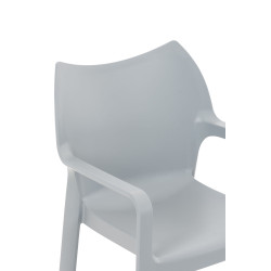 Ensemble de 4 chaises Diva, gris clair