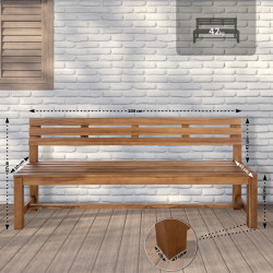 Banc en teck Augusta 200 cm teck