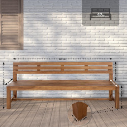 Banc en teck Augusta 220 cm teck