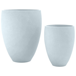 Ensemble de 2 pots de fleurs gris